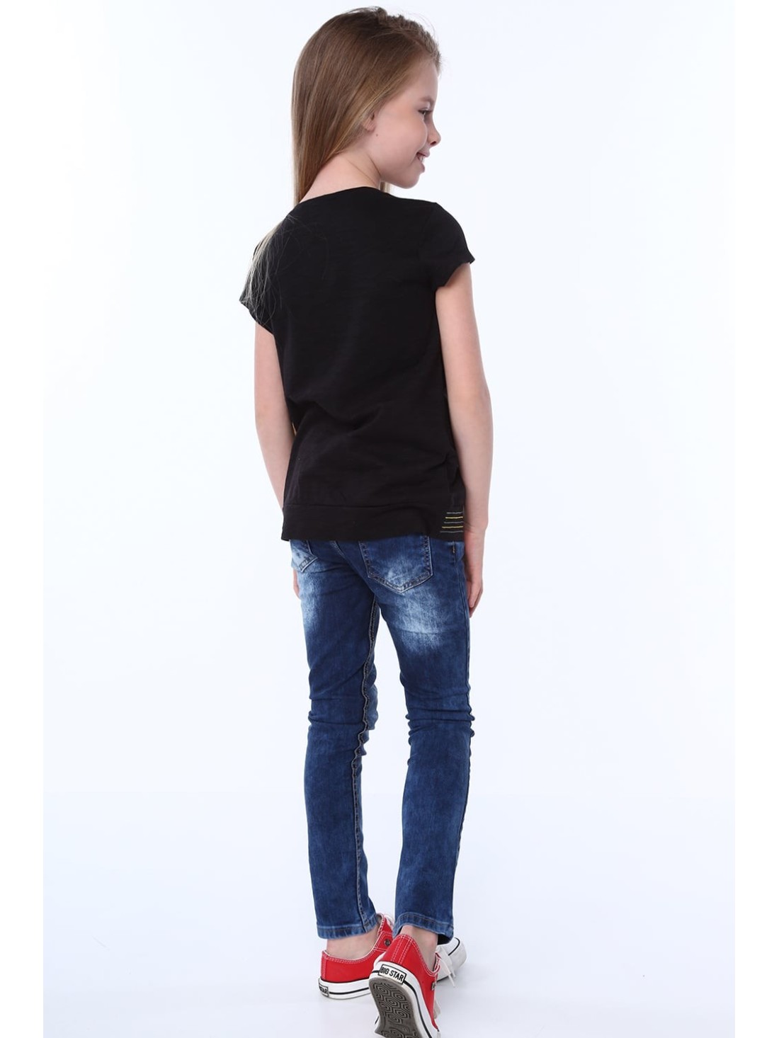 Tricou cu ananas negru NDZ37053 - Magazin online - Boutique